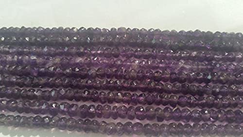 Améthyste rondelles facettées 4mm pour créer des bijoux élégants à porter au quotidien