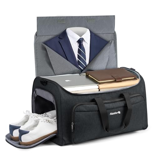 Hanke Carry on Garment Bags for Travel,Convertible Duffle Bag Luggage