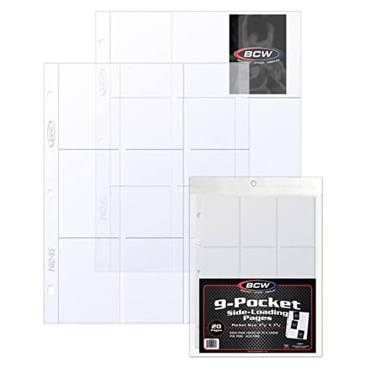 BCW 1-PRO9S-20 New Pro 9-Pocket Page - Side Load