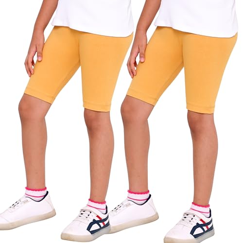 Image of TotzTouch Girls Cotton Stretchable Cycling Shorts | Girls Summer Shorts