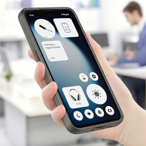 Image of DIZORO Matte Case for Nothing 3A Lite Compatible with MagSafe, Camera Lens Full Protection, Shockproof Translucent Frosted TPU Soft Phone Cover, Anti-Fingerprint (Black)