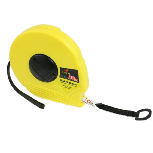 Aexit 12mm Wide Tools & Home Improvement Double Side Metric Fiberglass Tape Measure Yellow 20M Tape Measures w Strap