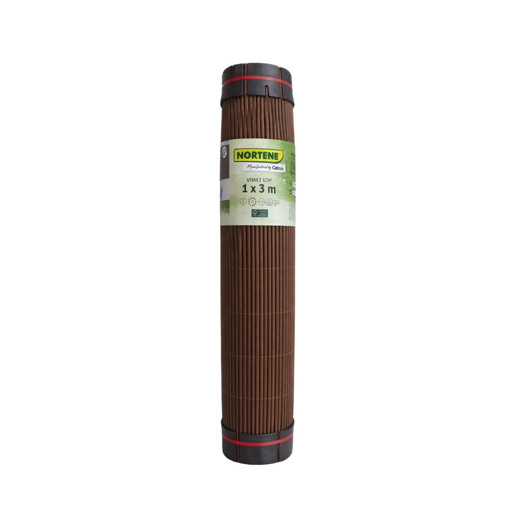 Nortene | Mimbre Ecológico Lop Madera 1.8x3 M | Cerramiento Sostenible De Alta Durabilidad | Decorativo Para Jardín, Terraza Y Balcón