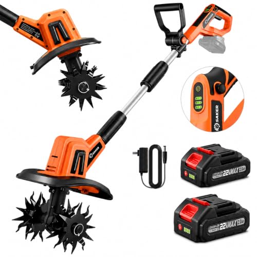 Saker 22V Cordless Garden Tiller for Gardening with Adjustable Speed - image 1