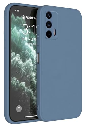 Topme Funda para Realme GT 5G (6.43' Inches) Carcasa Caja Case Estuche, Funda Protectora de Piel de Silicona TPU - Lavanda Gris
