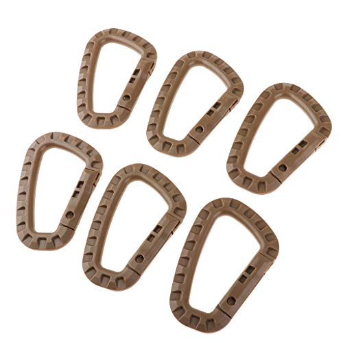 DYNWAVE de Mosquetão de Engrenagem Chaveiro de Polímero Rígido Clipes de, Cáqui