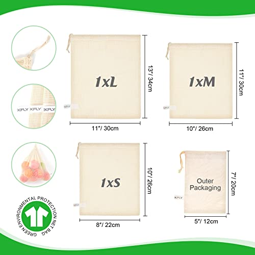 3 Pack Reusable Produce Bags Mesh Produce Bags Reusable Washable Mesh Bags For Vegetables Zero Waste Eco Friendly Products Food Fruit Bags Vegetable Storage Grocery Shopping Bag Produce Bags Grocery #TOP1