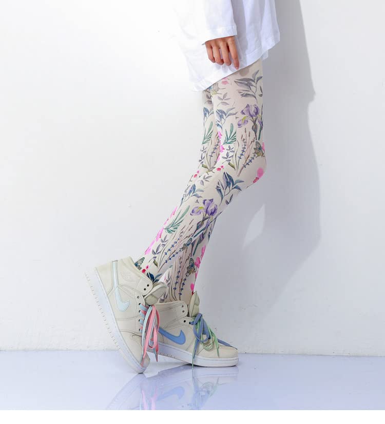 Image of Sahabowi Women Tights, Opaque High Waist Pantyhose, Vintage Control Top Stockings