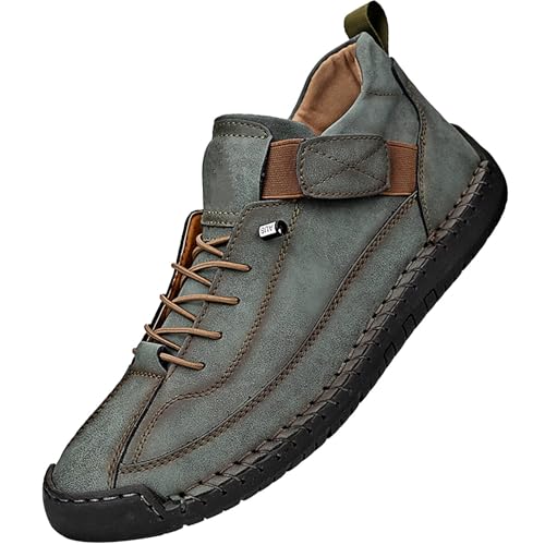 Bottes hautes en cuir homme contre les glissades avec soutien de voûte