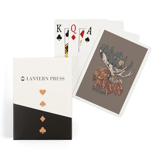 Lantern Press Telluride Colorado Ski Moose 52 cartas póker