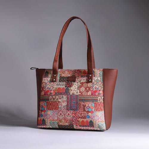 Image of ZOUK Women's Handcrafted Side Tote Bag and Handbag for Office and College