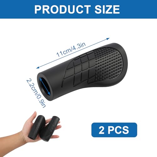 2 Stück Rollator Handgriff Universal, Komfort Griffpolster für Rollatoren, Ergonomisch Geformt, Rutschfest, Krücken Griffpolster für Ältere, Rollator Zubehör mit 22mm Innendurchmesser
