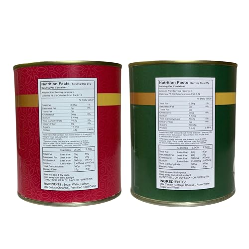 Yuvraj Kesar Patty & mini Rasgulla sweets combo 1 kg x 2 tin Pack