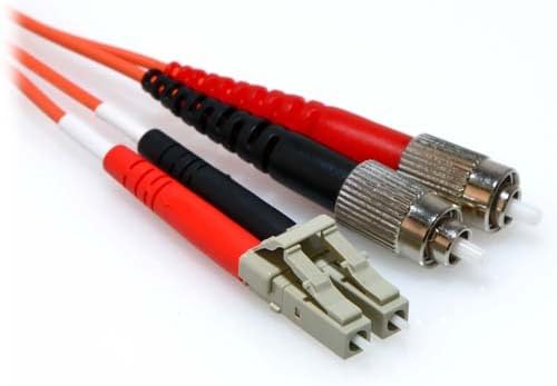 CableRack 12m LC/ST Duplex 50/125 Multimode Fiber Patch Cable