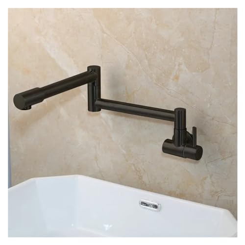Robinet de cuisine mitigeur à levier unique pliable lavabo noir