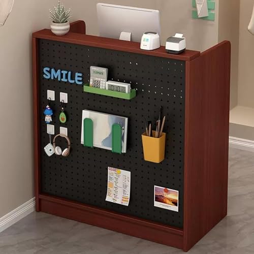 Scrivania versatile per reception: questo tavolo è perfetto per varie applicazioni come una scrivania, un tavolo da gioco, un vassoio per snack o una postazione di lavoro, rendendolo adatto per uffici, saloni di bellezza, parrucchieri, studi di manicure e ambienti di vendita al dettaglio. Il suo design multifunzionale assicura che soddisfi diverse esigenze migliorando allo stesso tempo qualsiasi spazio di lavoro.