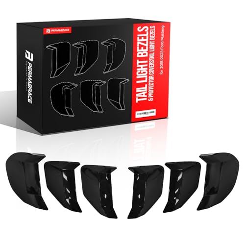 Tail Light Bezels & Protector Covers for 2018-2023 Ford Mustang ...