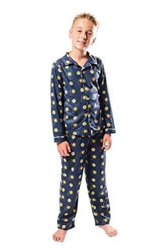 Image of Ultra Game Youth NBA Official 2-Piece Super Soft Button Down Pajamas Set