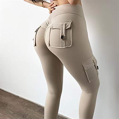 Damen Leggings Sport Workout Kleidung Yoga Hose Athletic Pants Running Pants Training Leggings Skinny Pants Booty Scrunch Leggings Für Gymnastik Fitness Radsportler white,M Cover