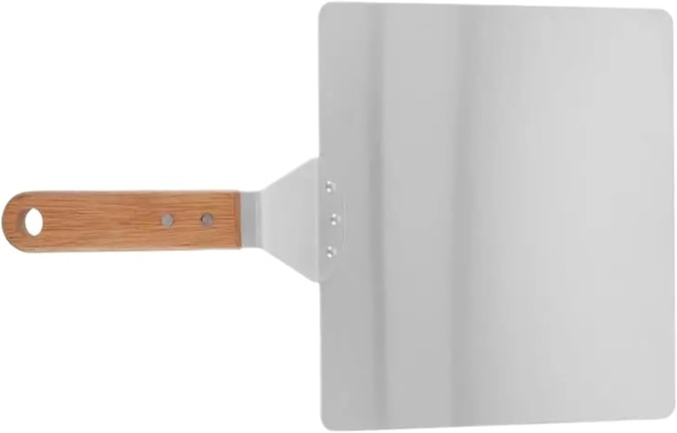 Stainless Steel Pizza Shovel Wooden Handle Lightweight Baking Tool Pizza Transfer Peel Kitchen Supply Oven Lifter Restaurant