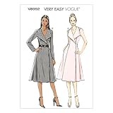 VOGUE PATTERNS V8992 Misses' Dress Sewing Template, Size B5 (8-10-12-14-16)