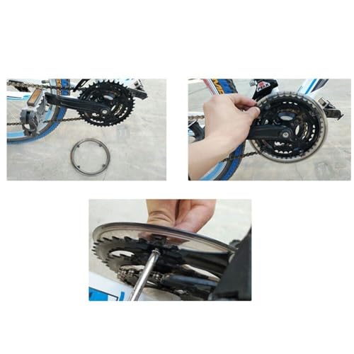 CYSFETENA Road Bike Chain Guard,Road Bike Chain Guard Protector Black Bike Sprocket Guard Bike Chain Guard Plastic Bike Sprocket Cover with 4 Holes Bike Replacement Part