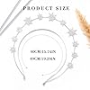 Zoestar Serre-tête, auréole d'étoiles, strass argentés, diadème céleste en cristal scintillant pour femme, accessoire pour cheveux pour femme, 1 pièce (argent 1) #1