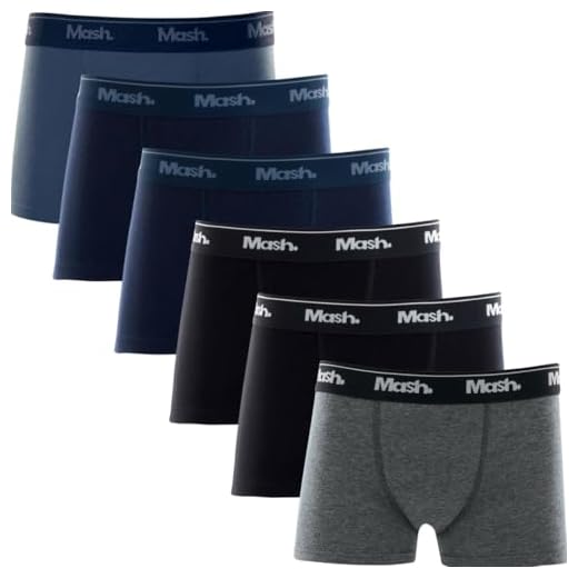 Kit 6 Cuecas Boxer Juvenil Infantil Mash Box Algodão Multcolor sem Branco P