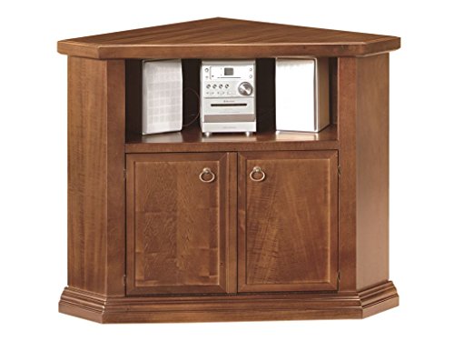  Lo Scrigno Arredamenti, Porta TV Arte povera ad angolo 2 porte tinta noce W376/N 70 X 70 X H 76