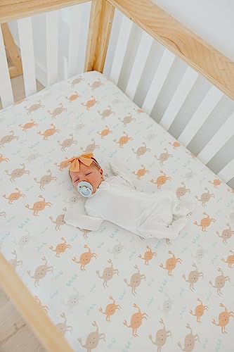 Premium Fitted Knit Crib Sheet/Toddler Sheet Tide By Copper Pearl #TOP1