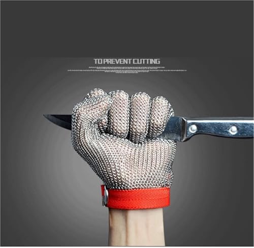 Guantes anticortes de malla de alambre para proteger tus manos frente a motosierras en talla XL 3