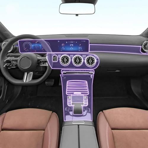 Película antiarañazos de consola central Mercedes Clase A pantalla LCD transparente de coche