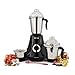 GEEPAS 750W 3-in-1 Mixer Grinder | Stainless Steel Jars & Blades | 3 Speed Control, Perfect for Chutney, Dry & Wet Fine Grinding Mixing | Overload Protection | Powerful Motor | 2 Year Warranty, Black