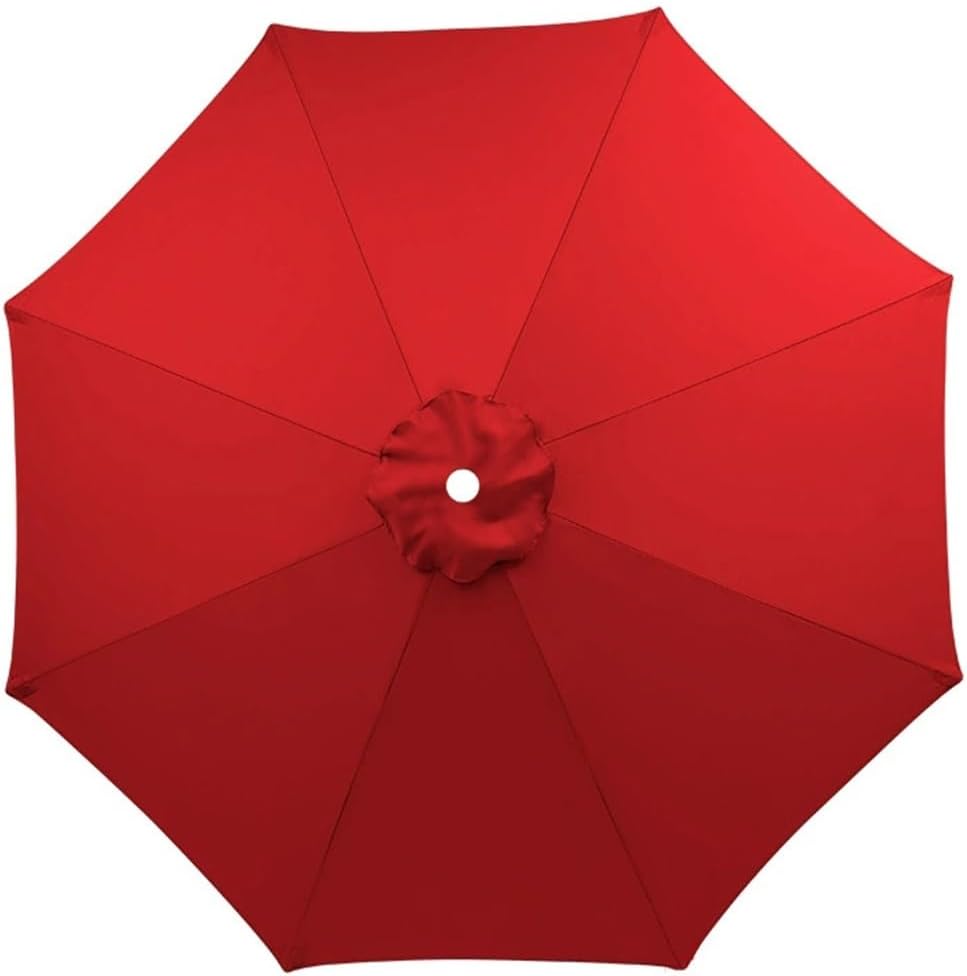 Parasol Replacement Canopy, 2.0m, 3.0m, 3.5m 6 Ribs/8 Ribs, Garden Umbrella Replacement Cover, for Garden Umbrella, Weatherproof UV Anti, Canopy Only, Green(Red,2.5m/8-Ribs)
