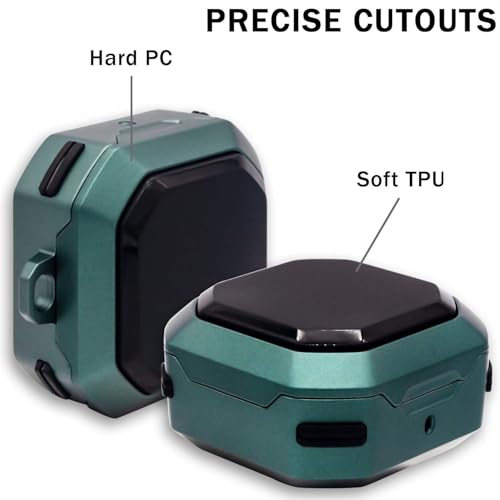 Image of Full Body Rugged Shockproof Case Cover Compatible for Samsung Galaxy Buds Core (2025) -Dark Green