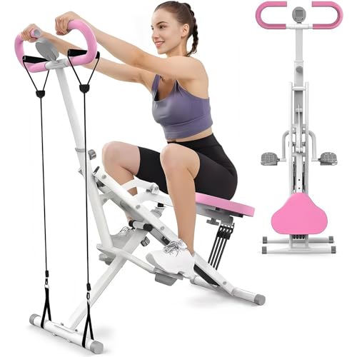 Máquina de ejercicio plegable para gimnasio en casa, bandas de resistencia ajustables para entrenamiento cardiovascular de cuerpo completo