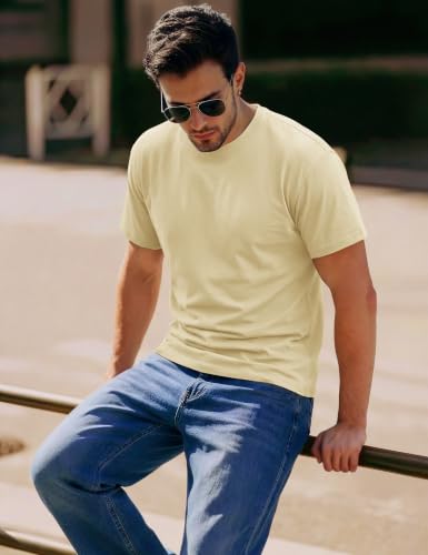 Image of MAGCOMSEN Mens T-Shirts Short Sleeve UPF 50+ Lightweight Moisture Wicking Basic Crewneck Casual Summer Cooling T Shirt
