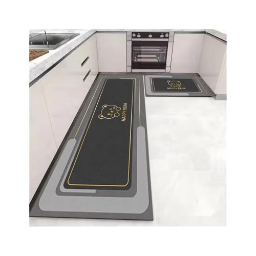 Tapis cuisine velours cristal doux et lavable blanc