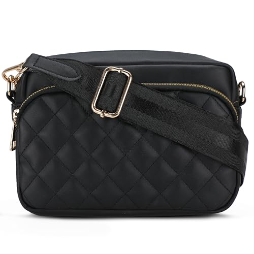 Image of K London Women's Cross Body Sling Bag with Pouch faux Leather Sling Bag for Women - Girls Travel Crossbody Bags with Adjustable Strap - Ladies Shoulder Purse Stylish Handbag