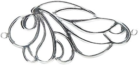 AmoracastAM102 Sterling Silver Link Storm Cloud Jewelry Making Components, 19 x 35mm