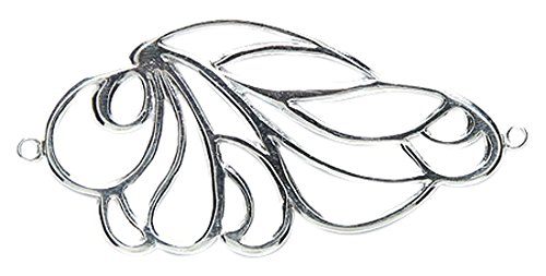 AmoracastAM102 Sterling Silver Link Storm Cloud Jewelry Making Components, 19 x 35mm