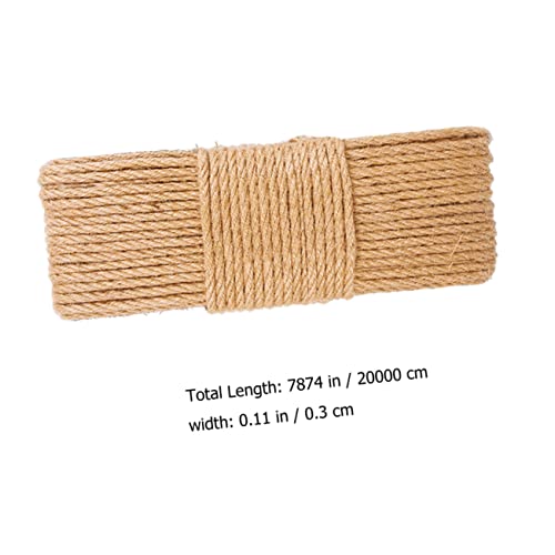 VANZACK Sisal Arranhador Para Gatos Uso Diário Corda Para Arranhar Gatos Corda De Sisal Cortável Cor