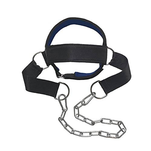 Cou de tête d'entraînement de musculation noir avec chaîne réglable pour gym