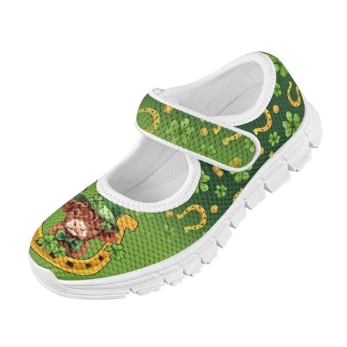 BIGCARJOB Mary Jane Shoes for Toddle Girls Flat School Uniform Shoes Lightweight Casual Walking Shoes for Little Girls/Big Kids