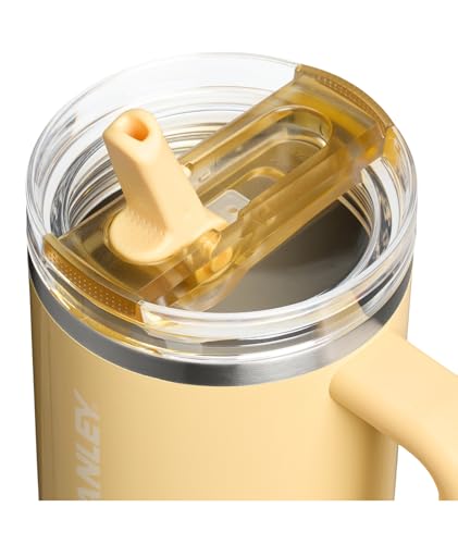 Image of STANLEY Quencher ProTour Flip Straw Tumbler with Leakproof Lid 40 oz | Built-In Straw and Handle | Cup Holder Compatible for Travel | Insulated Stainless Steel Cup | BPA-Free | Butter Gloss