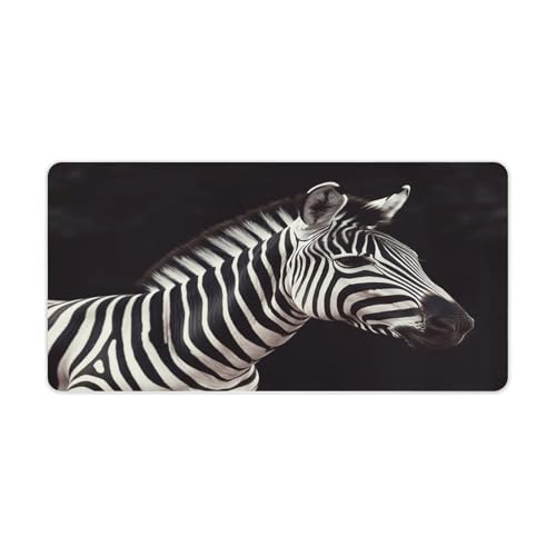 Base para mouse grande rectangular estilo Animal Zebra de goma