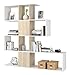 Azard, Zig-Zag, Libreria, Bianco (Bianco/Beige), 145 x 29 x 145 cm