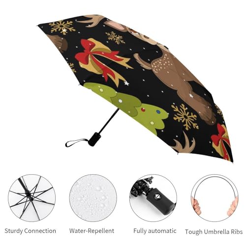 Parapluie pliant papillon avec structure renforcée haute densité
