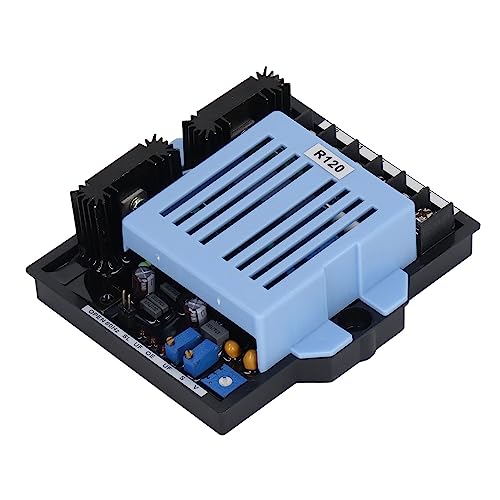 Ausla Regulador de Voltaje Automático Generador ABS AVR R120 Entrada de 277 V Salida de 95 V CC con Indicador LED de Protección contra Sobretensión y Voltaje Ajustable para Generador Leroy Somer