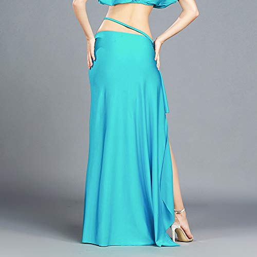 Costume de danse du ventre femme jupe fente latérale bleu Royal Smela taille unique pour carnaval - 6